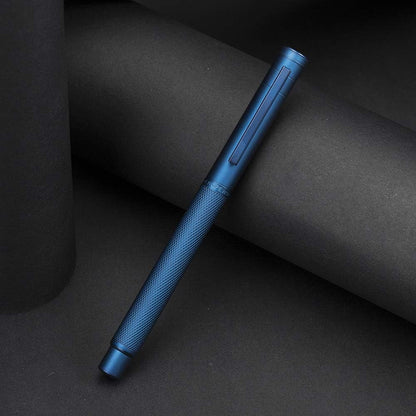 Hongdian Matte Black Forest Rollerball Pen with Schmidt Black Ink Refill, Classic Design with Metal Case for Business Signature