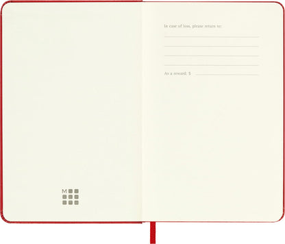 Moleskine Classic Notebook, Large, Squared, Red, Hard Cover (5 x 8.25)