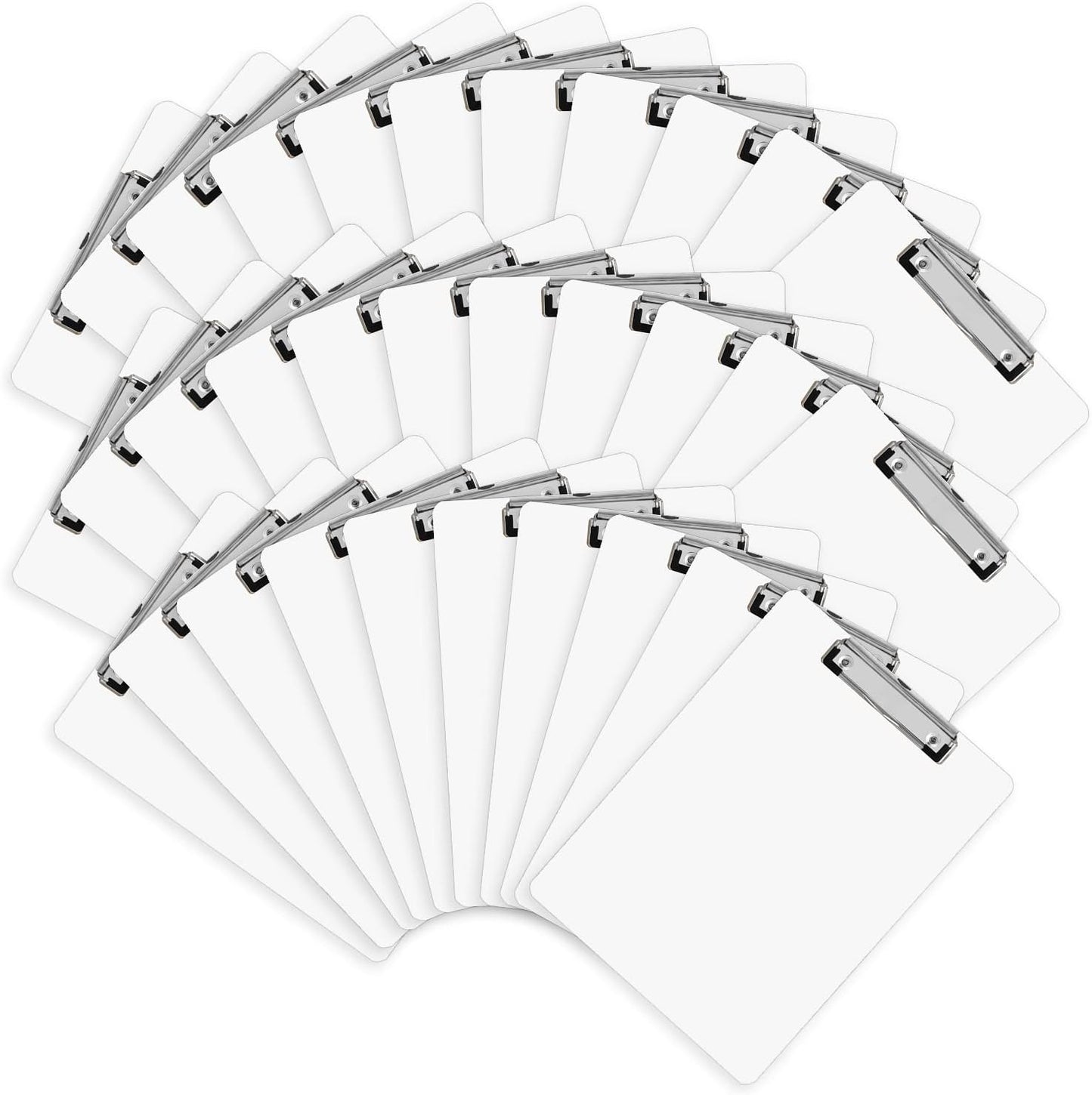 Dry Erase Clipboards, HERKKA 15 Pack Hardboard Office Whiteboard Clipboards Low Profile Clip Standard A4 Letter Size, ECO Friendly, Size 12.5 x 9 Inch