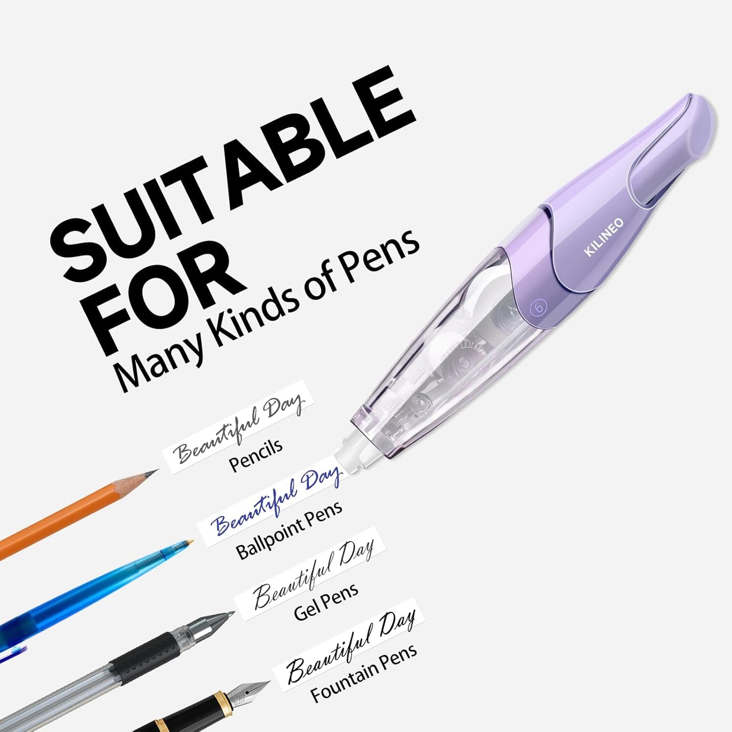 Refillable Retractable White Correction Tape, Pen Shaped White Smooth Pull Out Japanese Aesthetic Cute Correction Tape for Office Supplies, 4 PCS (ZH-87)