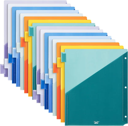 Mr. Pen- Binder Dividers with Pockets and Tabs, 1 Set, 8 Tabs/Set, Colorful, 3 Ring Binder Dividers with Tabs and Pockets on Both Sides