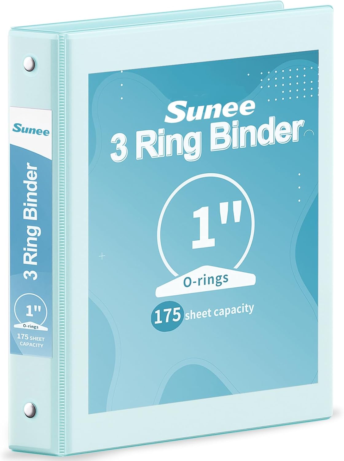 SUNEE 3 Ring Binder 3 Inch 1 Pack, Clear View Binder Three Ring PVC-Free (Fit 8.5x11 Inches) for School or Office Supplies, Pink