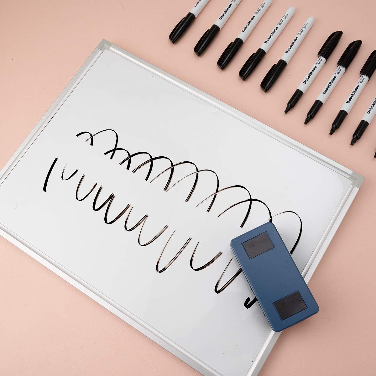 Dabo&Shobo Dry Erase Markers 24 Pack, Low Odor Black Whiteboard Markers, Chisel Tip, Perfect for Writing on Whiteboard Mirrors Glass In School, Office&Home…