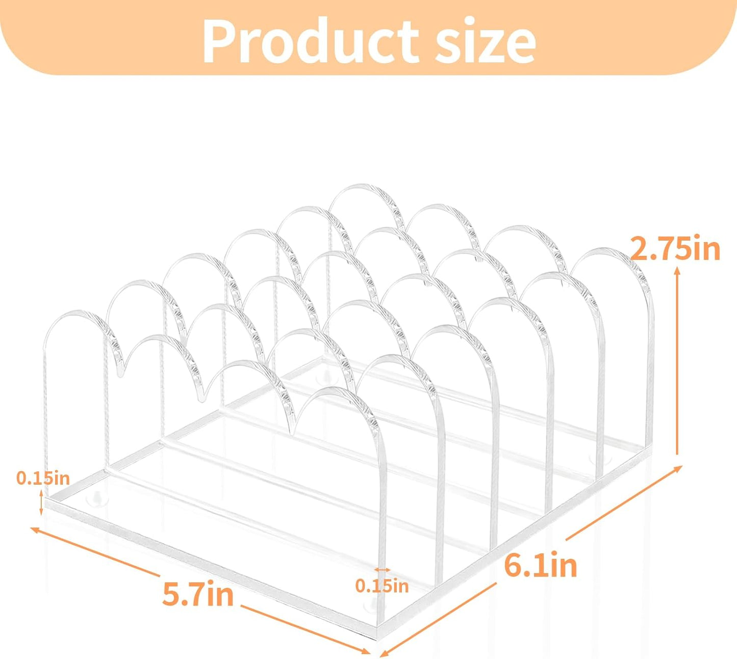 5-Slot Acrylic File Organizer for Desktop Clear Mail Holder Office Document Sorter Mails Storage 5 Compartments Multifunction Letter Folder Racks Holders for Office,Home, School Desk Organization