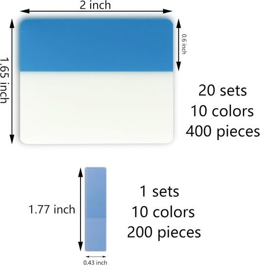 2 Inch Sticky Index Tabs, 600Pcs Writable and Repositionable File Tabs Flags Colored Page Markers Labels for Books, Binders, Classify Files and Books, Reading Notes (21 Set)
