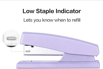 Deli Stapler, Desktop Staplers with 640 Staples, Office Stapler, 25 Sheet Capacity, White