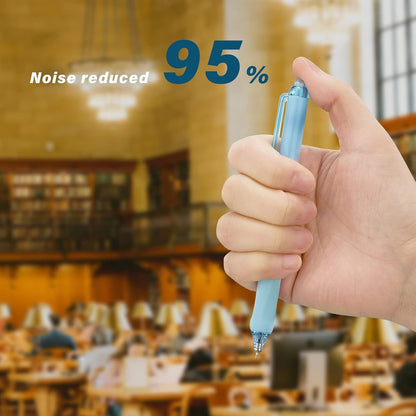 ParKoo Gel Pens Quick Dry Ink Fine Point 0.5mm, Retractable Rolling Ball 6 Black/6 Blue Ink Pen, Click Silent Pens Set for Journaling Notetaking Drawing Sketching Smooth Writing Non Bleed 12pcs