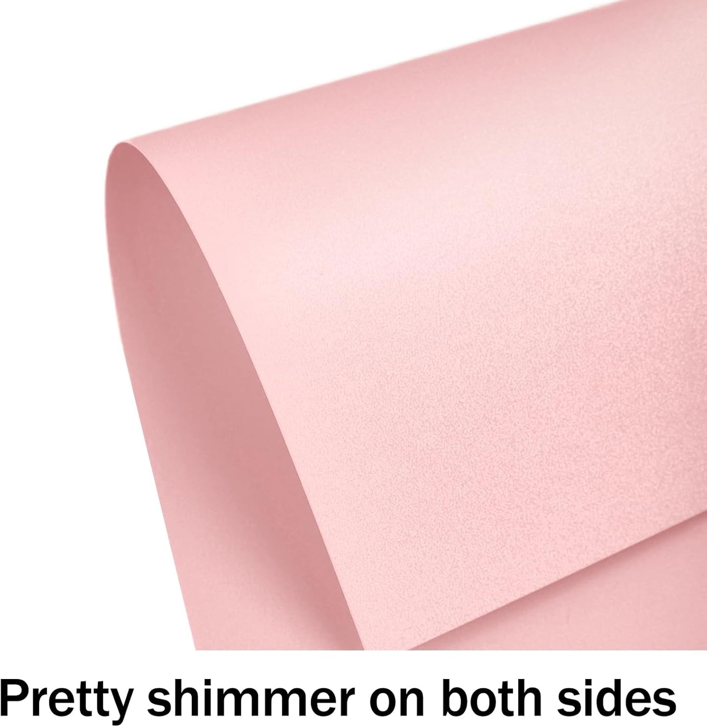 24 Sheets Pink Shimmer Cardstock 8.5 x 11 Iridescent Paper, Goefun 80lb Card Stock Printer Paper for Invitations, Valentines Day, Crafts, DIY Cards
