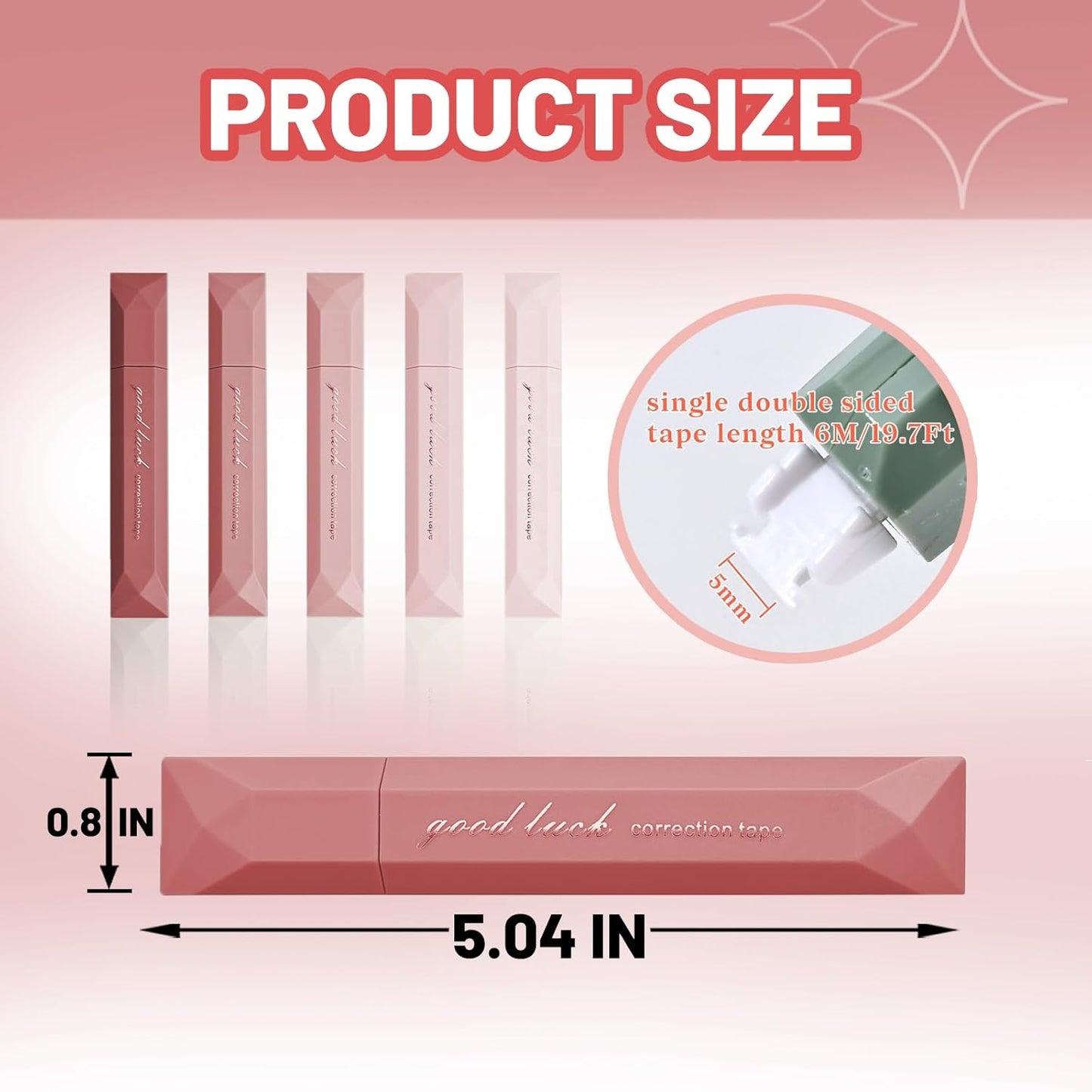 5Pcs Mini White Out Correction Tape, Portable White Out Tape for School Office Students Writing Supplies (Purple)