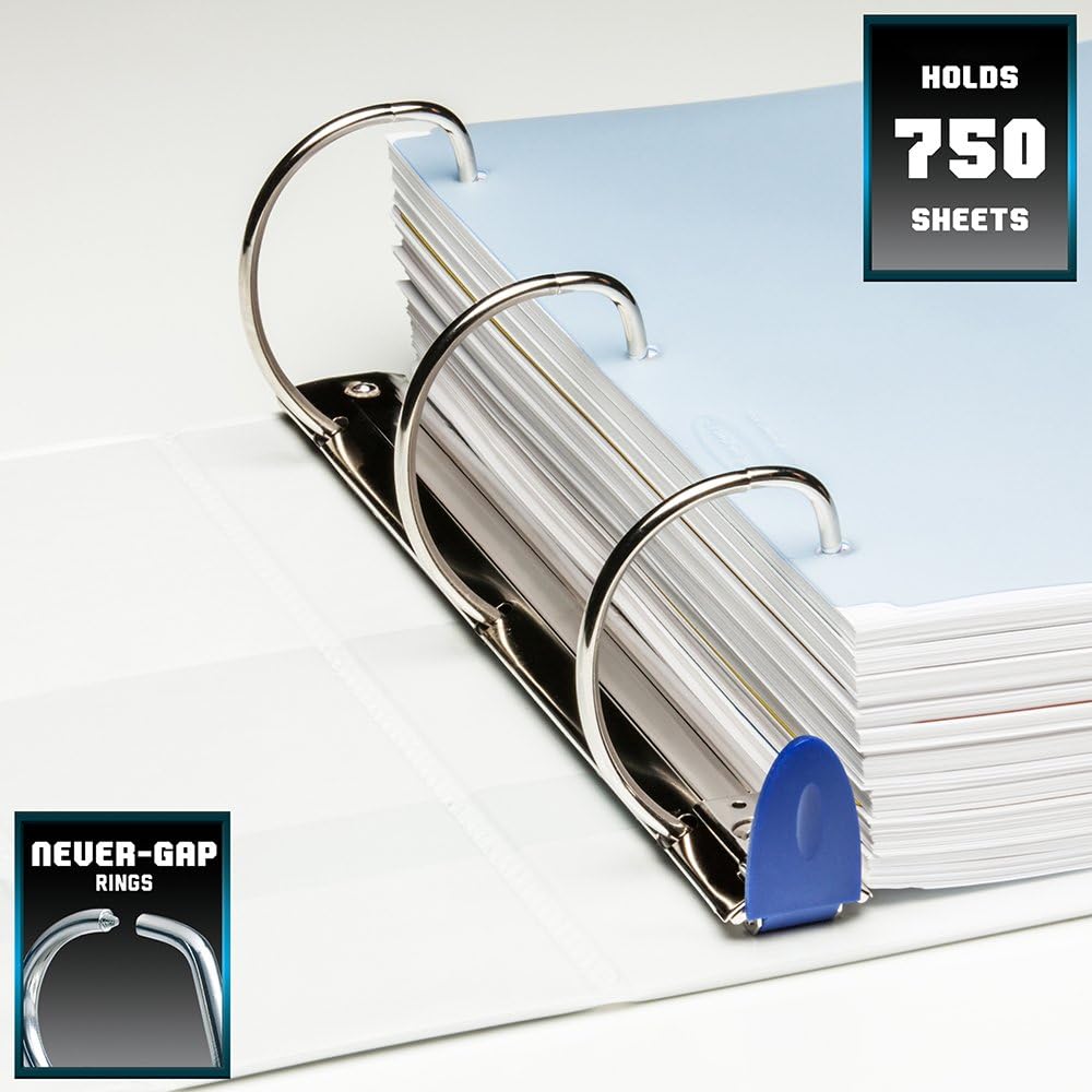 Wilson Jones 3 Ring Binder 4 Inch, Ultra Duty D-Ring View Binder with Extra Durable Hinge, Customizable, Black (W86641)
