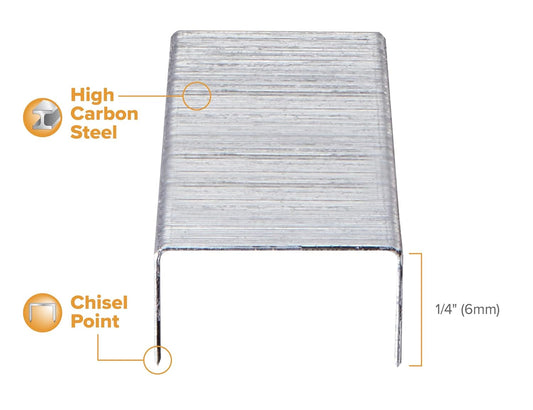 Bostitch Office Premium Standard Staples, 1/4" Full Strip, Box of 5,000 Staples
