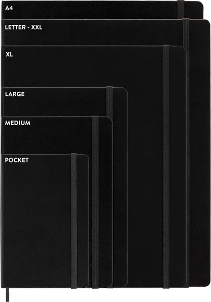 Moleskine Classic Expanded Notebook, Hard Cover, Large (5" x 8.25") Ruled/Lined, Black, 400 Pages