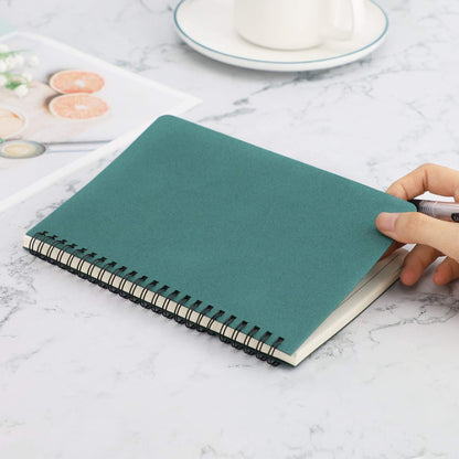 EUSOAR Spiral Notebook, A5 12packs 5.5"X8.3" 120 Pages Lined Travel Writing Notebooks Journal, Memo Notepad Sketchbook, Students College Office Business Subject Diary Ruled Book Journal-Black Cover