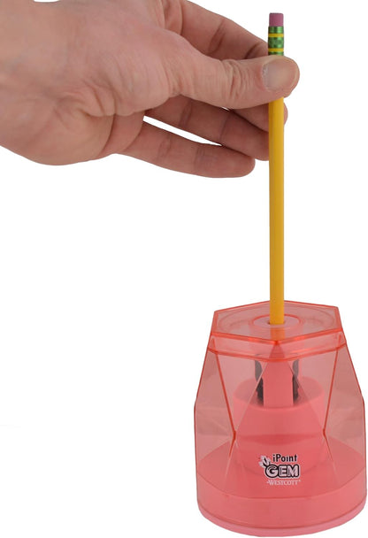 Westcott iPoint® GEM Battery Pencil Sharpener, Neon Green (00577)