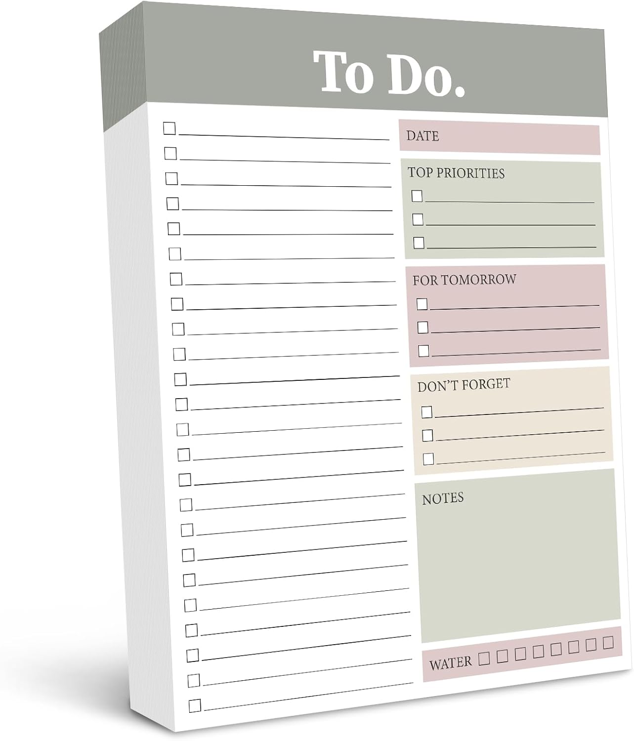 Spakon 300 Sheets Daily to Do List Notepad Notebook Library Card to Do Planner Checklist Memo Writing Pad Schedule Reminder Office Homework Planner for Task, 6" x 8(Retro,Beige)