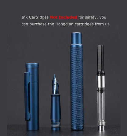 Hongdian Matte Black Forest Rollerball Pen with Schmidt Black Ink Refill, Classic Design with Metal Case for Business Signature