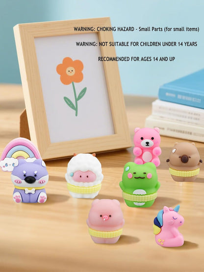 8 PCS Pencil Sharpener for Kids, Pencil Sharpener Manual, Cartoon Handheld Little Pencil Sharpeners, Kawaii Stationary Gifts, Small Favors Gifts for Office Supplies (Style 1)