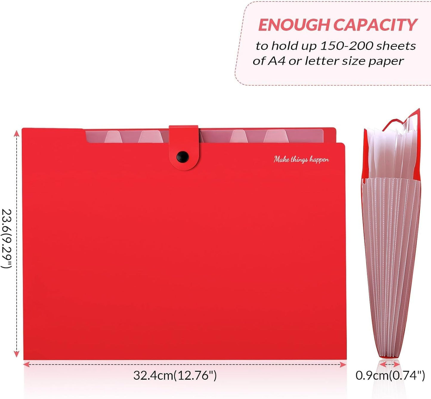 SKYDUE Expanding File Organizer with 8 Pockets, Accordion File Folders with Labels, Portable Document Paper Bill Receipt Organizer, Home College School Office Supplies, Letter Size, Blue