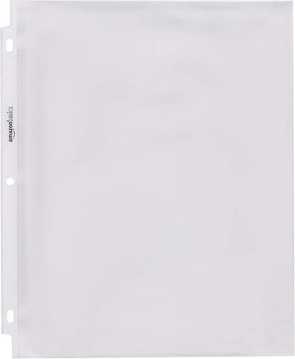 Amazon Basics Heavy Duty Sheet Protectors for 3 Ring Binder, Top Loading, Clear Plastic, 8.5 x 11 inch, 500-Pack
