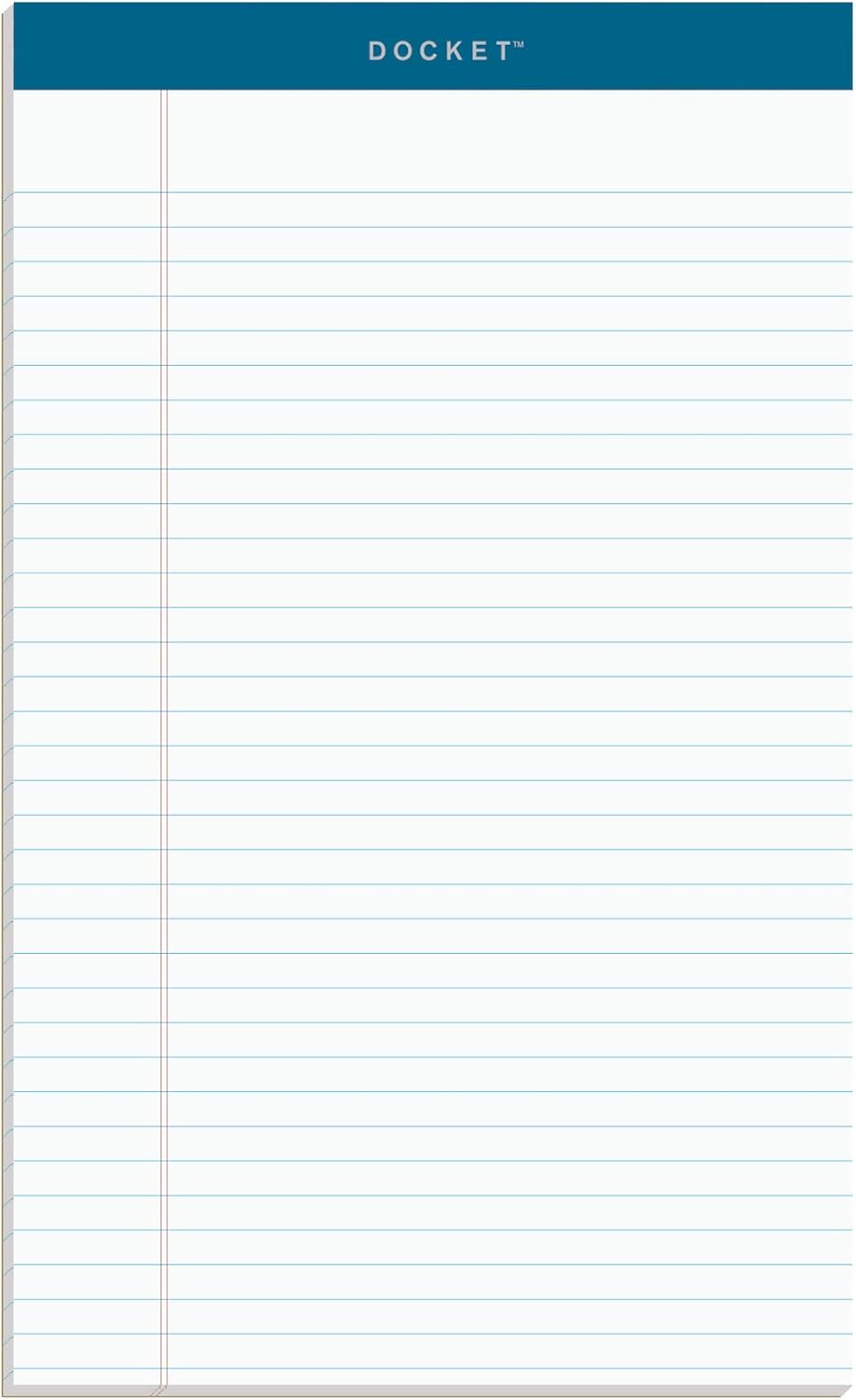 TOPS Docket Writing Pads, 8-1/2" x 14", Legal Rule, White Paper, 50 Sheets, 12 Pack (63590)