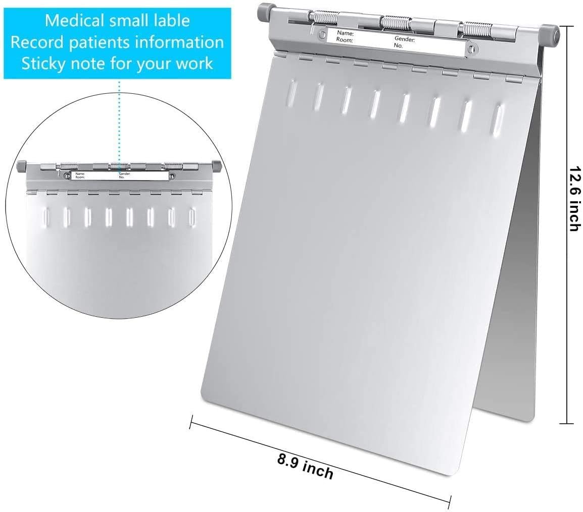 Metal Clipboard, Contractor Heavy Duty Aluminum Clipboard with High Capacity Clip, Rust-Proof Plate for Letter Size and A4 Paper Sheet, Supplies for Office, Jobsite, Medical, School, Law Enforcement