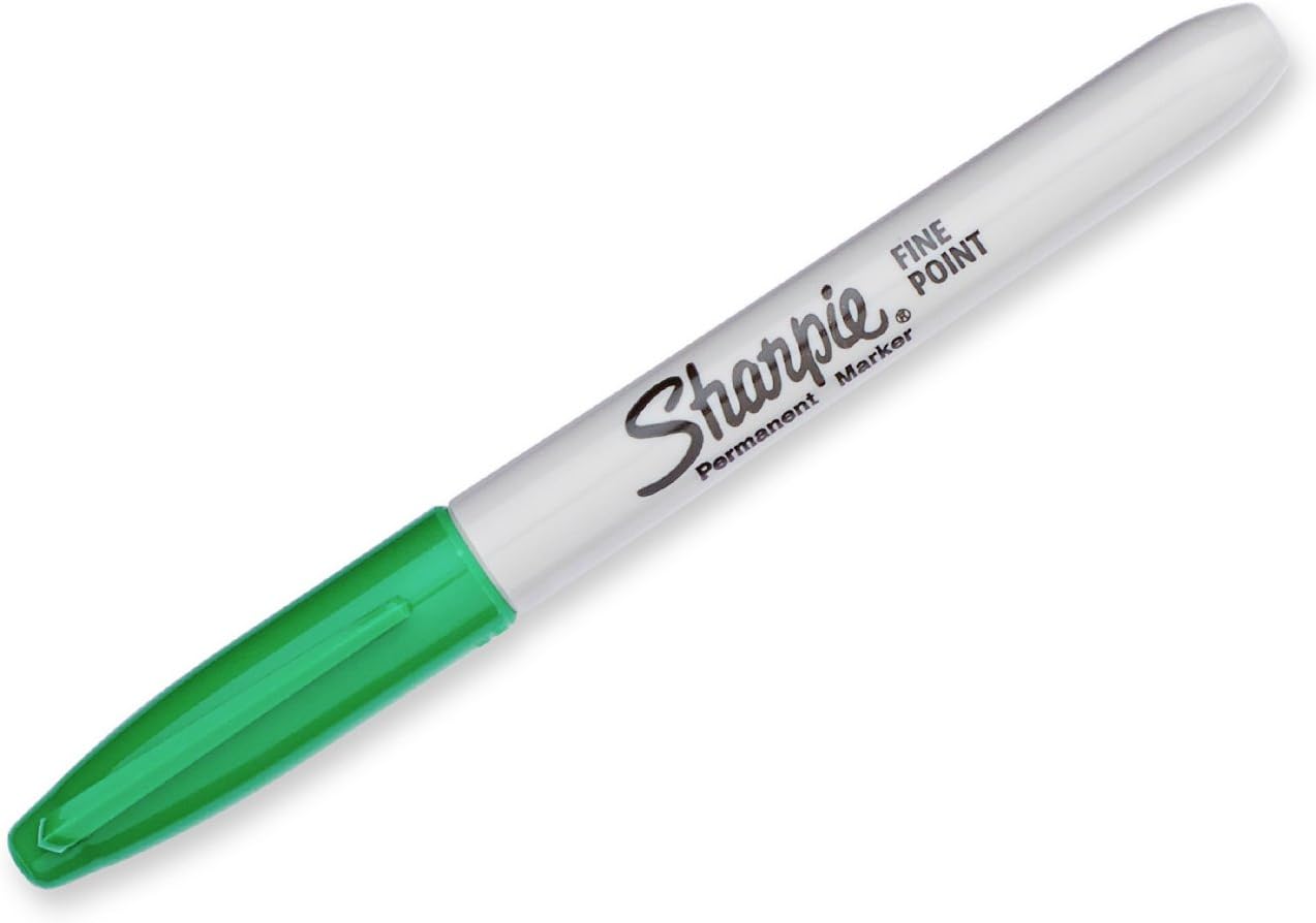 Sharpie Permanent Markers, Fine Point, Black, 12 Count