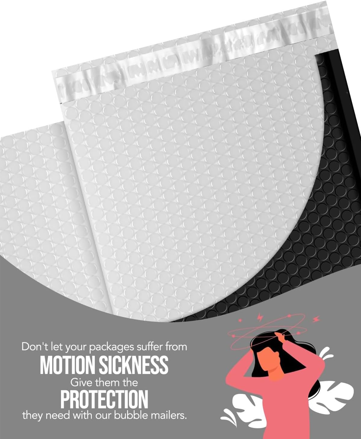 GSSUSA Black Bubble Mailers 4x8 Inches 50 Pack, Usable Size 4X7" Bubble Envelopes for Small Business, Padded Envelope, Shipping Mailers, Packaging Bags, Mailing Envelopes, Shipping Supplies