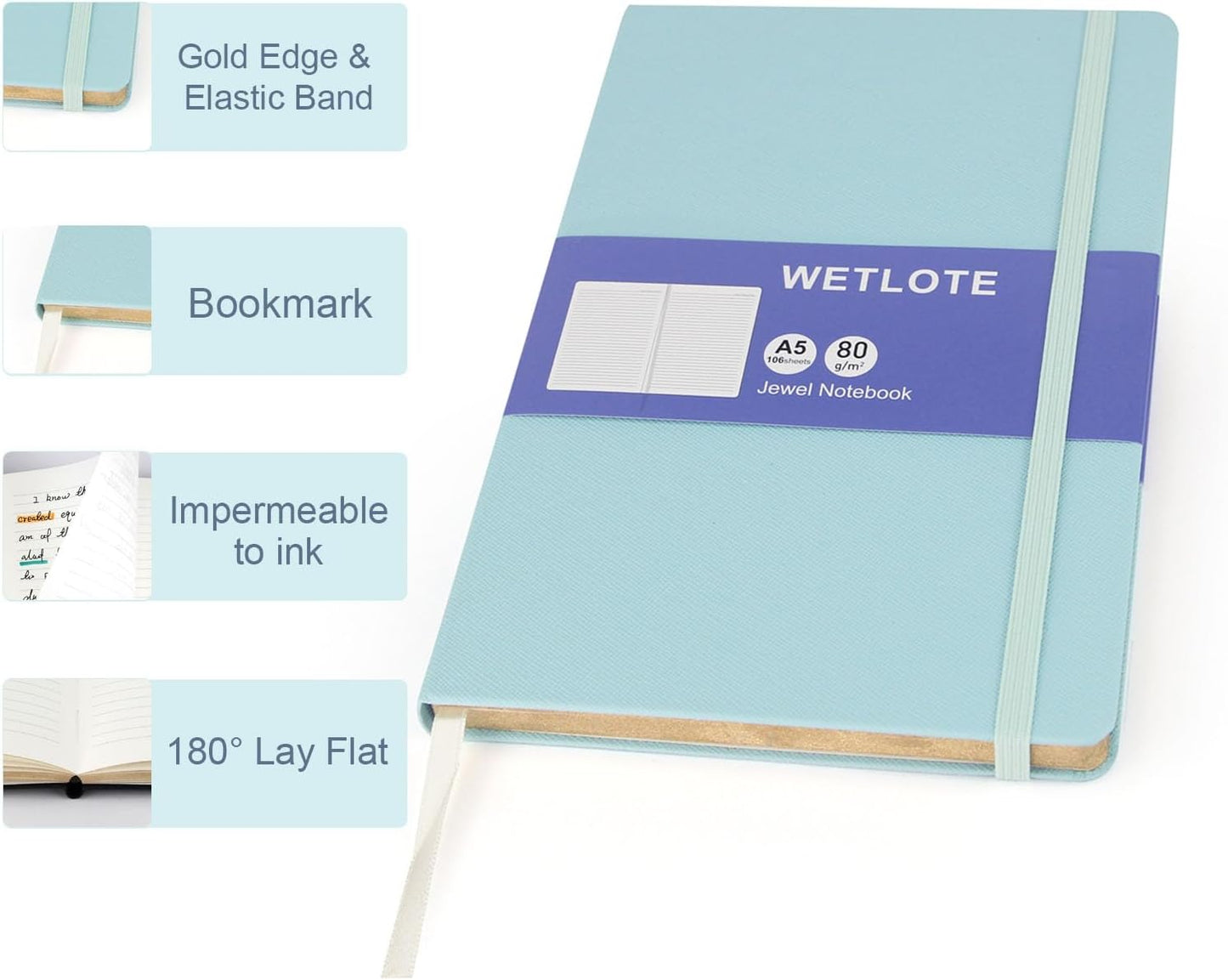 Line Hardcopy Notebook - 5"x8"- Sourced from sustainable and excellent quality paper, minimalist, natural, portable and flexible design, suitable for office, school(red)