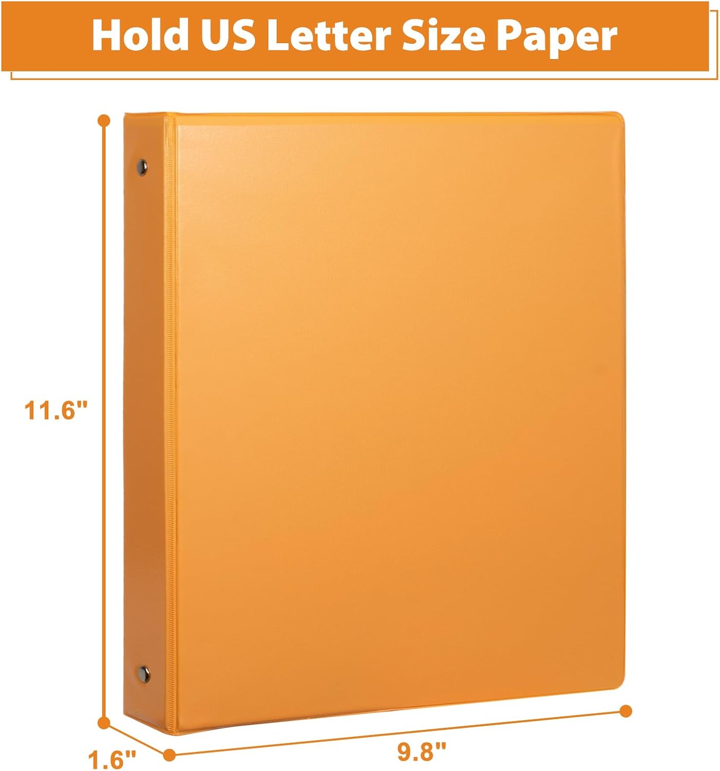CIXILDTS 1-Inch Round Ring Binders, Standard 3 Ring Binder Fit Letter Size Paper, Presentation View Binders, 6 Packs, Assorted