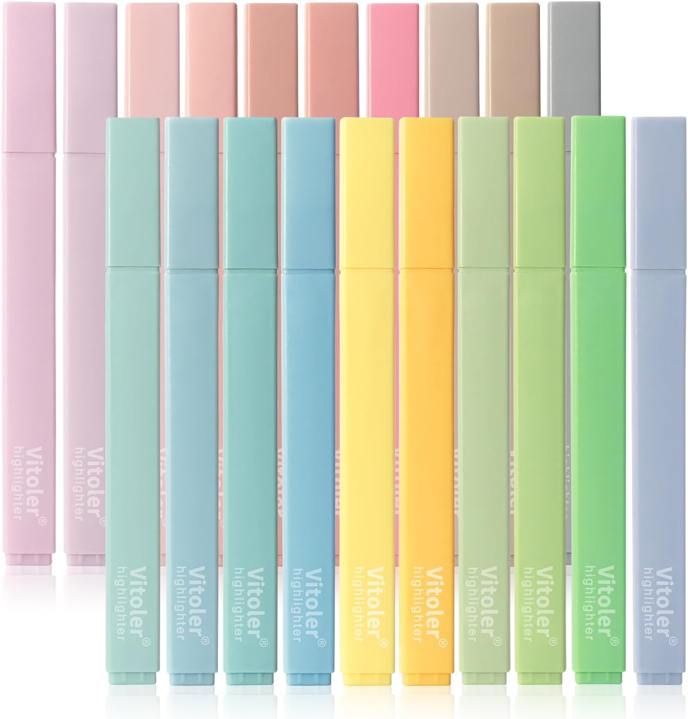 Highlighters, 8 Colors Chisel Tip Highlighters, No Bleed Bible Highlighters for Journaling Planner Notes Supplies