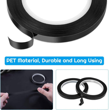 Audab 6 Rolls 1/4 Pinstripe Tape Vinyl Chart /White Board Tape Lines Dry Erase Whiteboard Thin Tape Pinstriping Graphic Grid Marking Tape