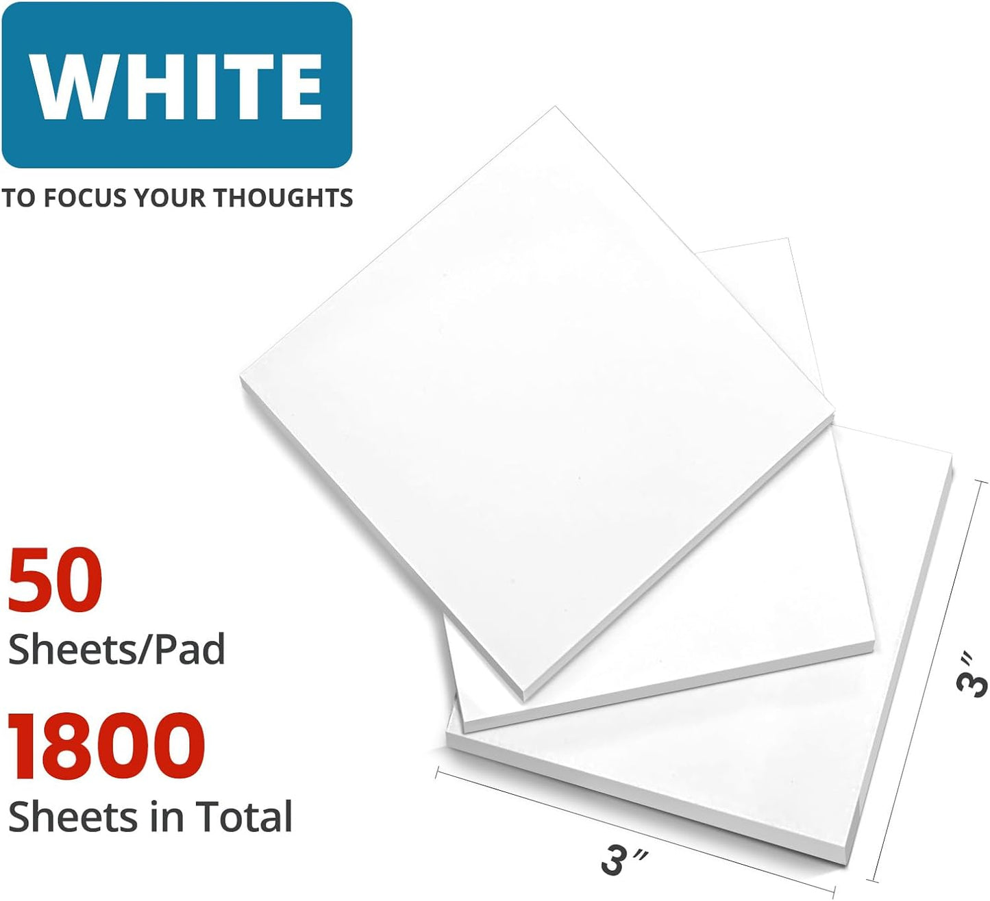 Sticky Notes, 36 Pads, 3x3 Inches Self-Stick Note Pads, Perfect for Office, Study, and Daily Life Organization - Bright