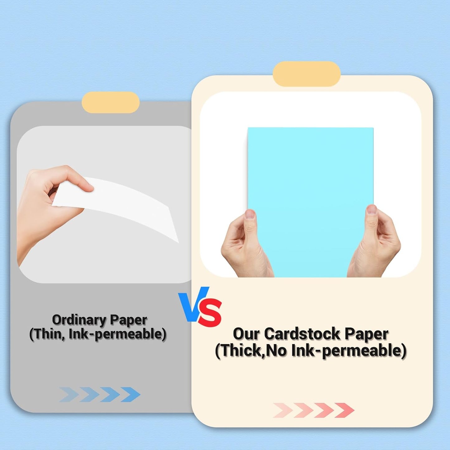 Cardstock 8.5 x 11, Thick Printer Paper 75 lb/200 gsm, 40 Sheets Card Stock White, Heavy Card stock, White CardStock Paper for Invitations, Diy Cards, Business Cards, Menus, Crafts, Drawing etc