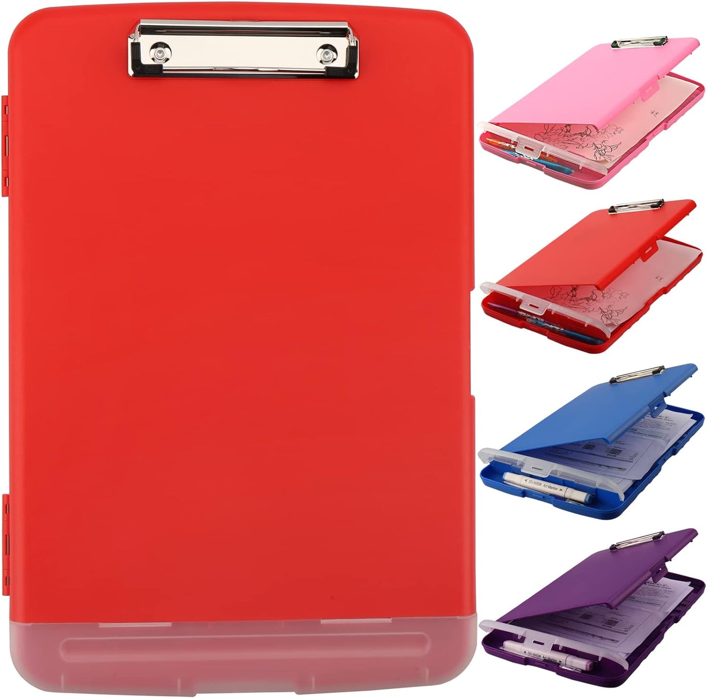 SFLHHDM Purple Clipboard, Clip Boards 8.5x11, Teacher Clipboards with Storage, Plastic Clipboard with Pen Holder, Clipboards Storage for Women Teachers Work, School & Office Supplies