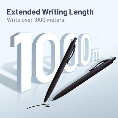 BallPoint Pens, 50 Pack (BLACK Ink),Bulk Pens, Black Barrel,Click Pens for Office Home and School, Retractable Ballpoint Pens, Medium Point, 1.00MM (Black)