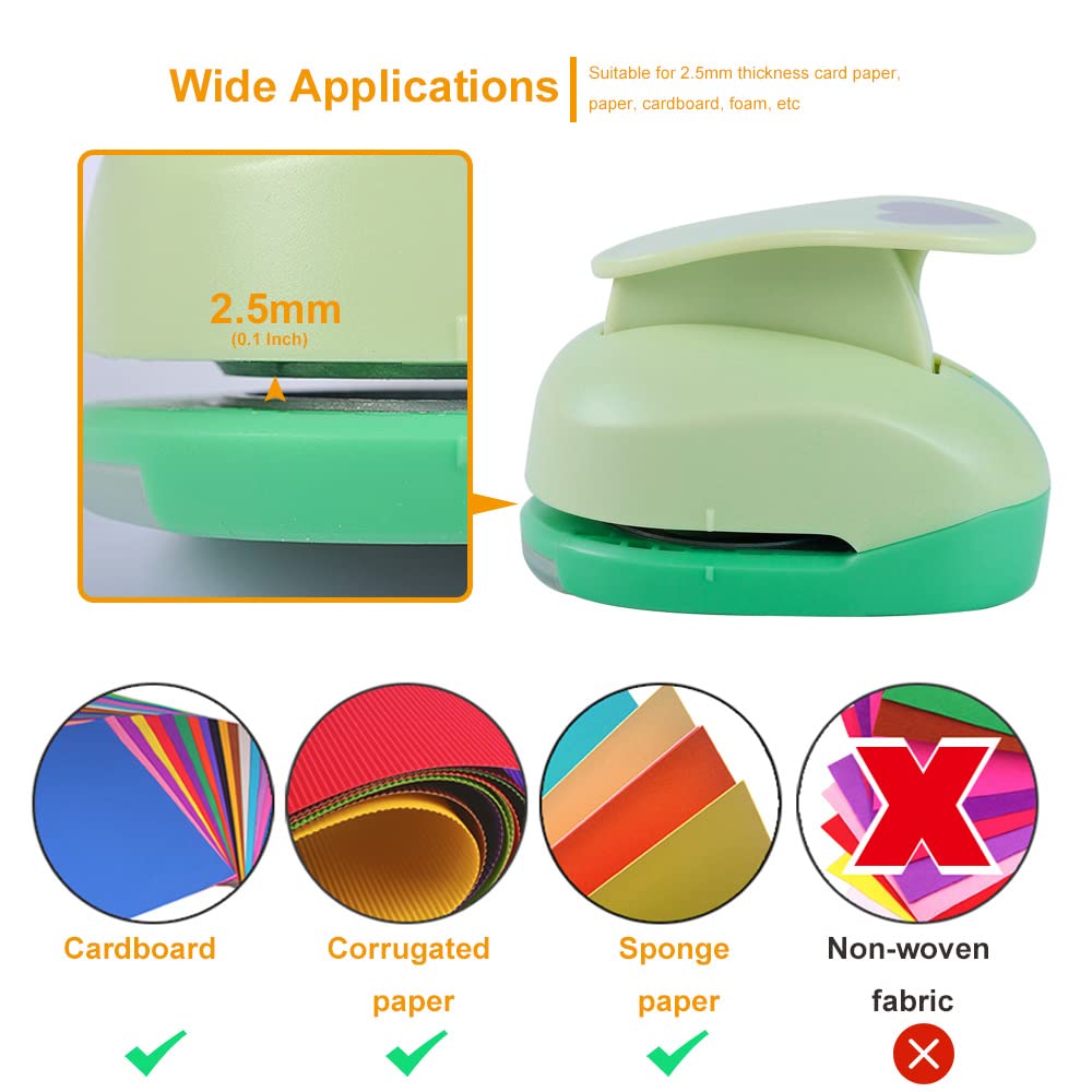UCEC 2 Inch Circle Punch, Paper Punch, 2 Inch Hole Punch, Circle Hole Punch Cutters for Paper Crafts DIY Handmade Crafting Scrapbook Tools Cards Arts Fun Projects
