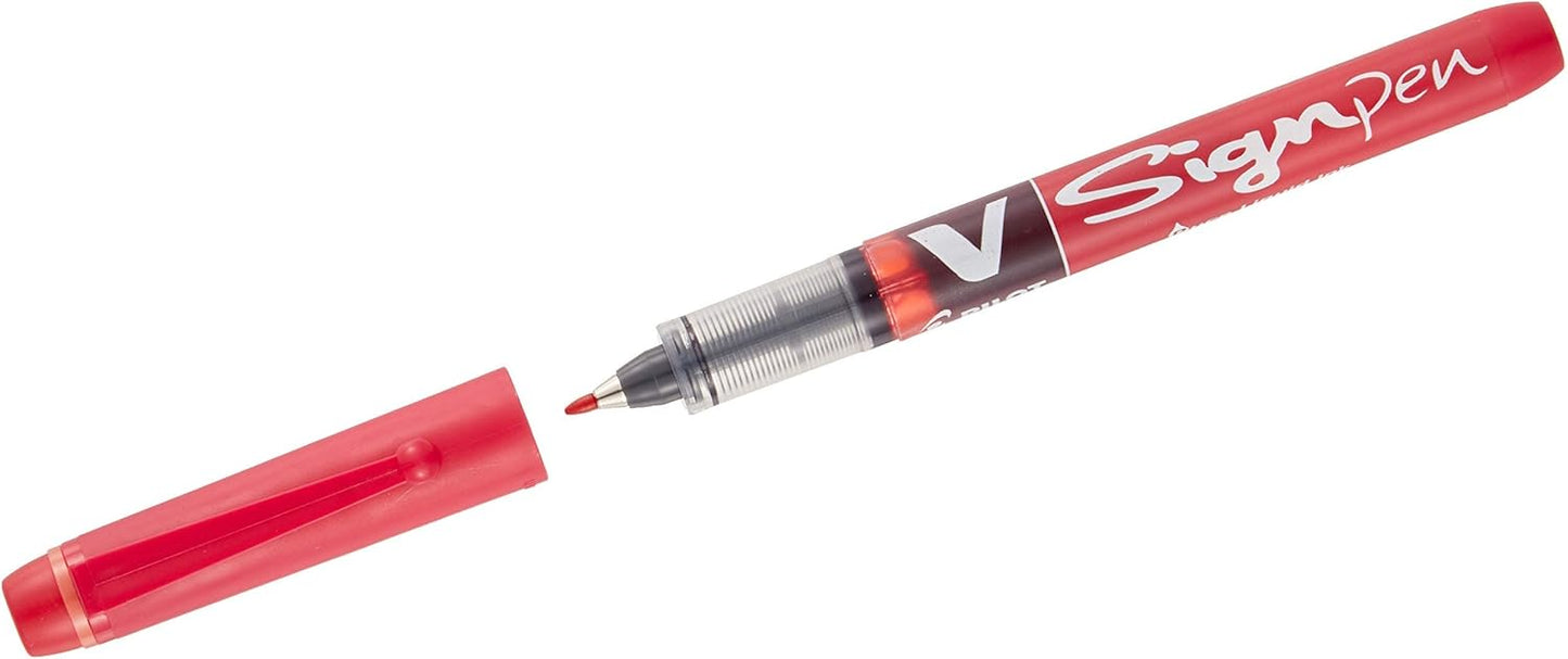 Pilot roller-ball V Sign Pen Liquid Ink 2.0 mm Tip - Black, Box of 12