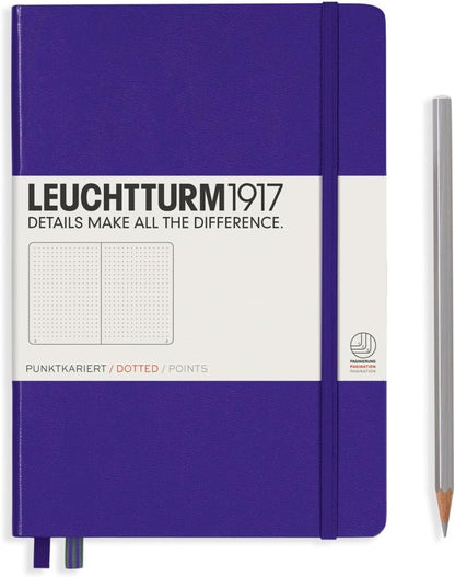LEUCHTTURM1917 - Notebook Hardcover Medium A5-251 Numbered Pages for Writing and Journaling (Navy, Ruled)