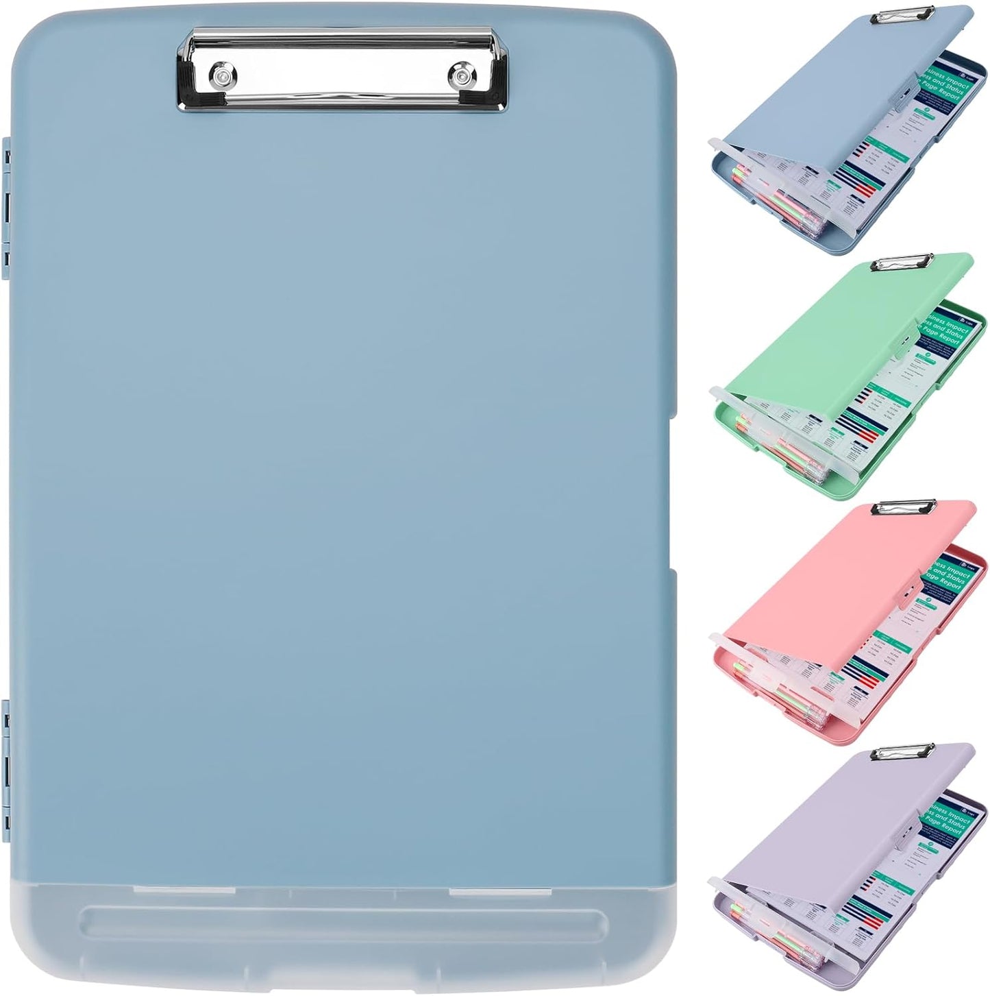 SFLHHDM Purple Clipboard, Clip Boards 8.5x11, Teacher Clipboards with Storage, Plastic Clipboard with Pen Holder, Clipboards Storage for Women Teachers Work, School & Office Supplies