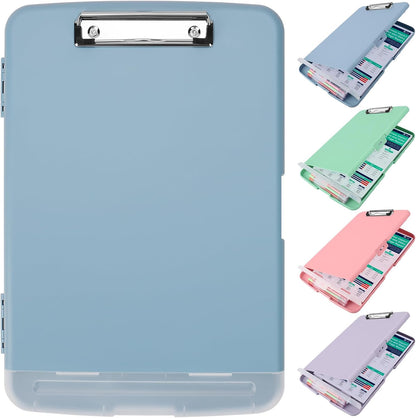SFLHHDM Purple Clipboard, Clip Boards 8.5x11, Teacher Clipboards with Storage, Plastic Clipboard with Pen Holder, Clipboards Storage for Women Teachers Work, School & Office Supplies