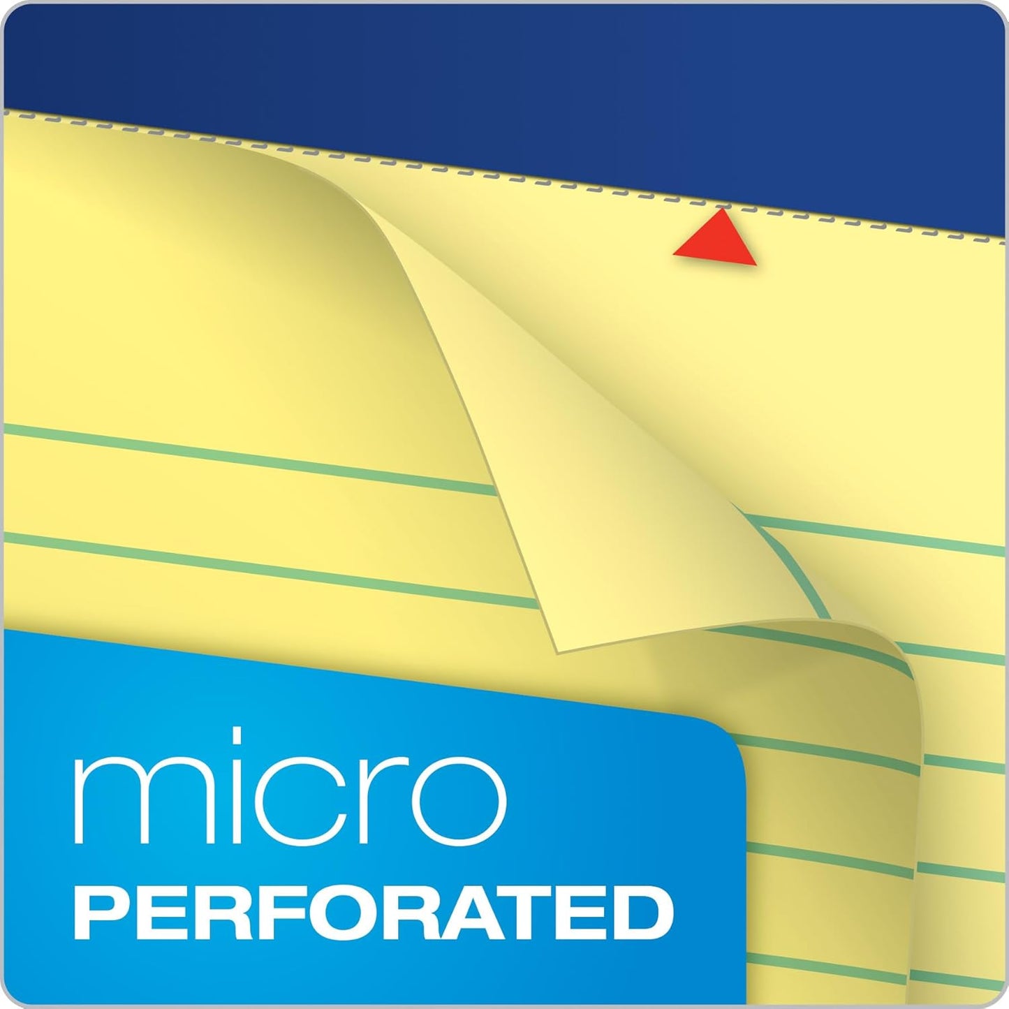 Ampad Evidence Perforated Pad,Size 8-1/2 x 11-3/4, Canary Yellow Paper , Legal Ruling , 50 Sheets per Pad, 2 Hole Punched, Pack of 12 (20-224)