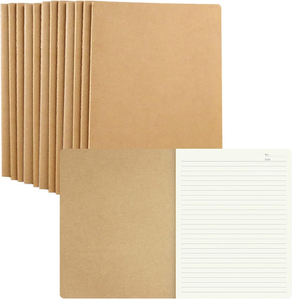 zmybcpack 12 Pack 8.5x11 inch Large Lined Notebook Journals Bulk, 32 sheets / 64 Pages, Sketchbook Composition Notebook Journals Subject Notebooks Planner for College Students Office