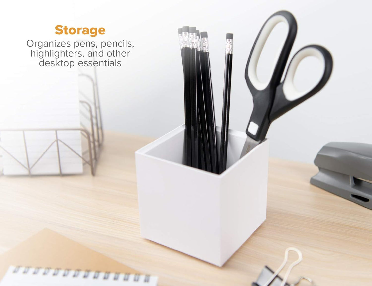 Bostitch Office Konnect Desk Organizer Accessory Tray, Stacks for Desktop Storage, Black