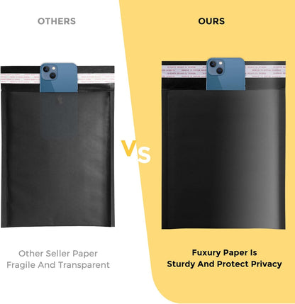 Fuxury Kraft Bubble Mailer 4x8” 50Pack Padded Envelopes Usable Size 4x7" Strong Adhesion Thick Bubble Envelopes Waterproof Cushioned Bubble Mailers Packaging for Small Business #000 Yellow
