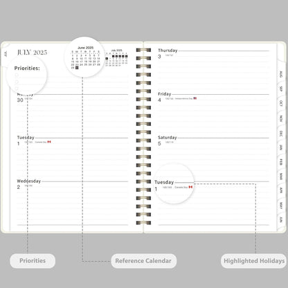 Planner 2026-2027, Weekly and Monthly Academic Year Calendar Planner, July 2026 - June 2027, Daily Agenda Book for Office School Supplies, A5(6.3'' x 8.5'')
