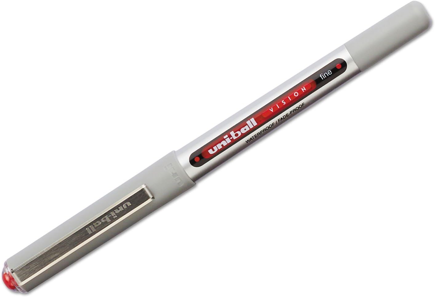 uni-ball Vision Stick Roller Ball Pens, Fine Point, Black Ink, Pack of 4
