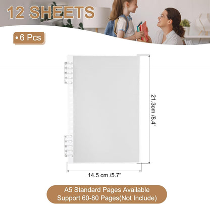 PATIKIL 12 Pack Binding Covers, A5(8.4x5.7 Inch) 22 Mil Plastic Notebook Covers Sheets with Binding Comb for Book Report Presentation, Light Blue