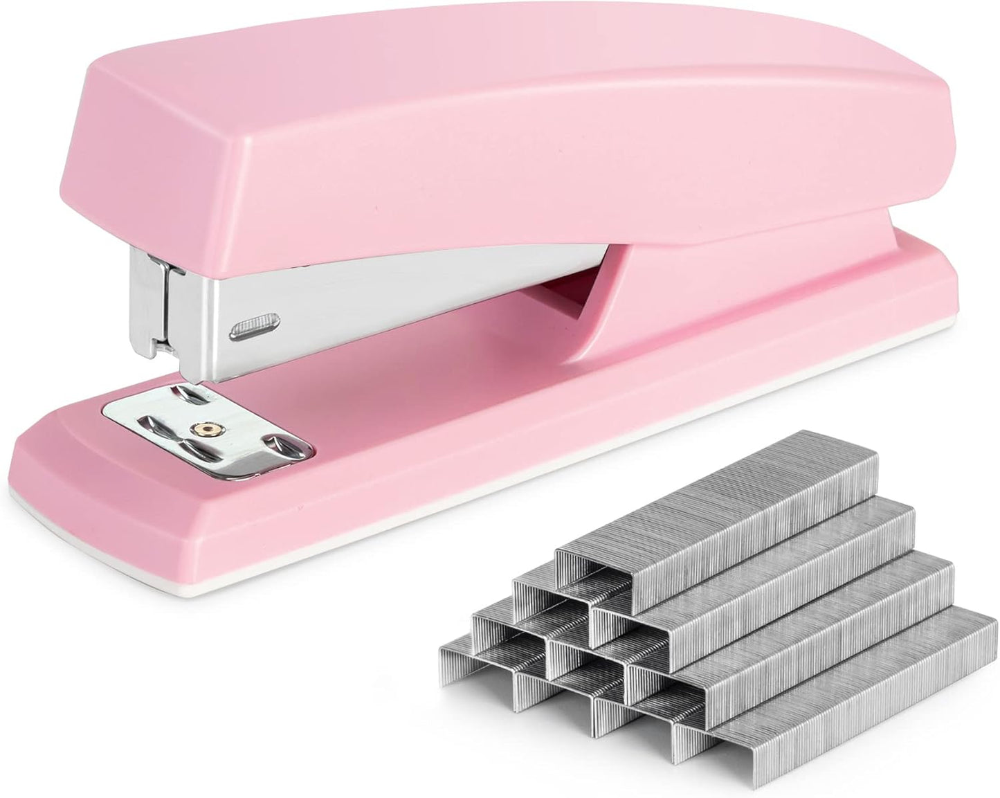 Deli Stapler, Desktop Staplers with 640 Staples, Office Stapler, 25 Sheet Capacity, White