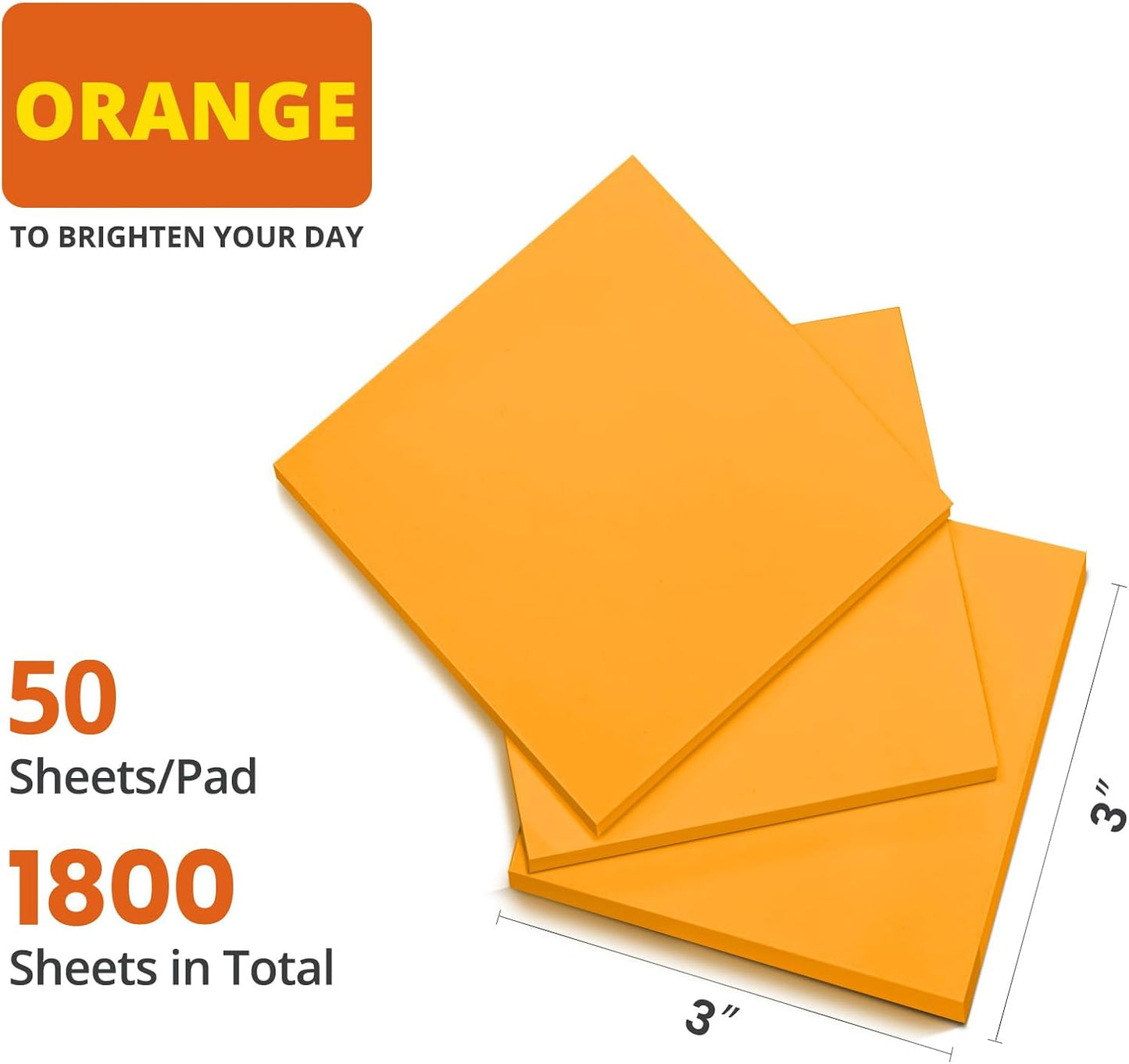 Sticky Notes, 36 Pads, 3x3 Inches Self-Stick Note Pads, Perfect for Office, Study, and Daily Life Organization - Bright