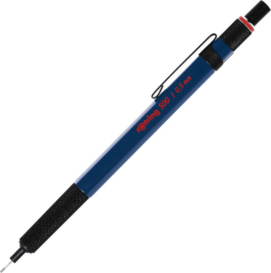 rOtring 500 Mechanical Pencil 0.5mm HB Lead Green hexagonal plastic barrel and non-slip textured metal grip